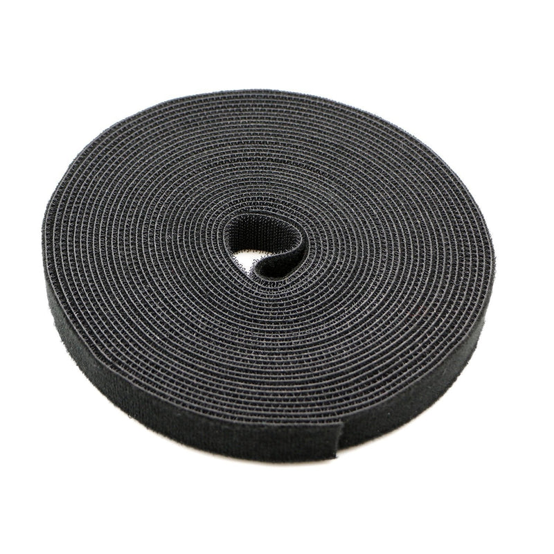  [AUSTRALIA] - Saisn Reusable Fastening Tape Cable Ties 3/4 Inch Double Side Hook Roll (10 Yard, Black) 10 Yard