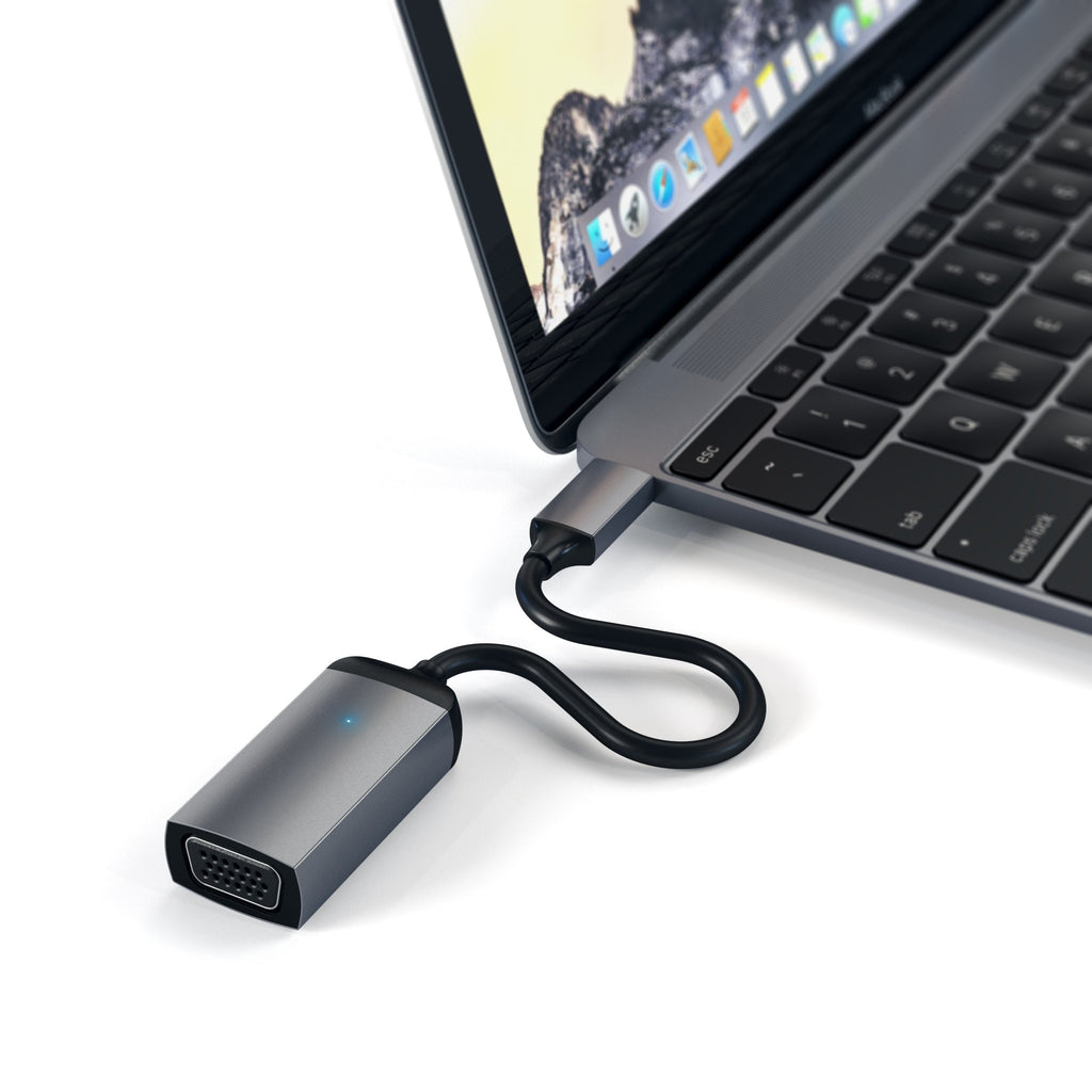 Satechi Type-C to VGA 1080p/60Hz USB-C Cable Adapter for MacBook, Google ChromeBook, Pixel and More (Space Grey) Gray (Space Gray) - LeoForward Australia