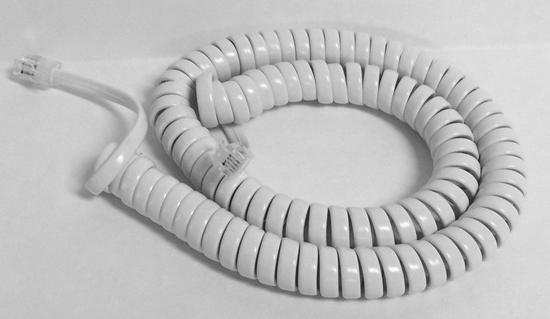 The VoIP Lounge Replacement 12 Foot White Handset Curly Cord for AT&T Phone (See Full Description Below) - LeoForward Australia