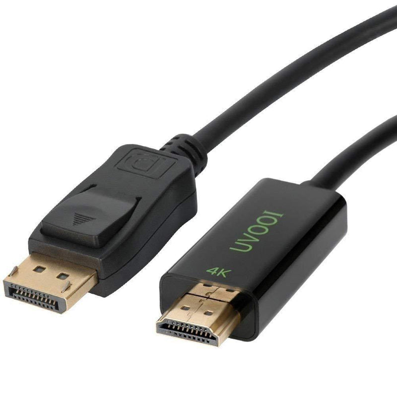DisplayPort to HDMI Cable 4K 10-Feet, UVOOI Display Port (DP) to HDMI Male to Male Adapter Cable for All DP Modes - Gold-Plated 10Ft - LeoForward Australia