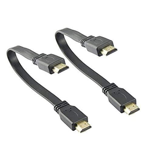 MMNNE 2Pack 10 inch 25CM Flat HDMI Male to Male Cable,High-Speed HDMI HDTV Cable - Supports Ethernet, 3D - LeoForward Australia