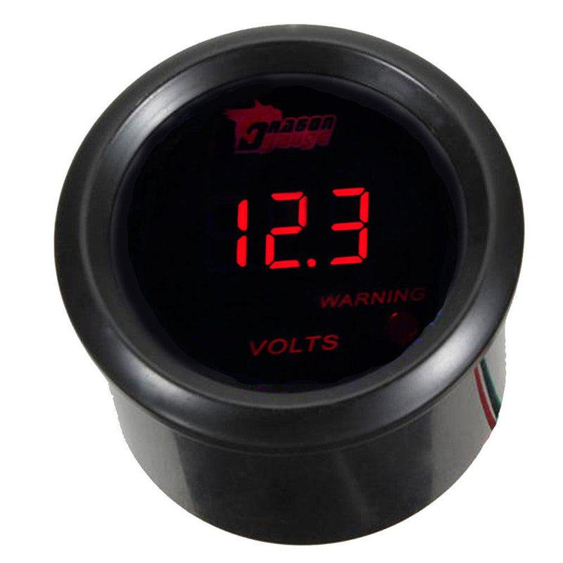  [AUSTRALIA] - Etopars 2" 52mm Black Car Auto Digital Red LED Light Volt Voltage LED Gauge Meter Volt Gauge