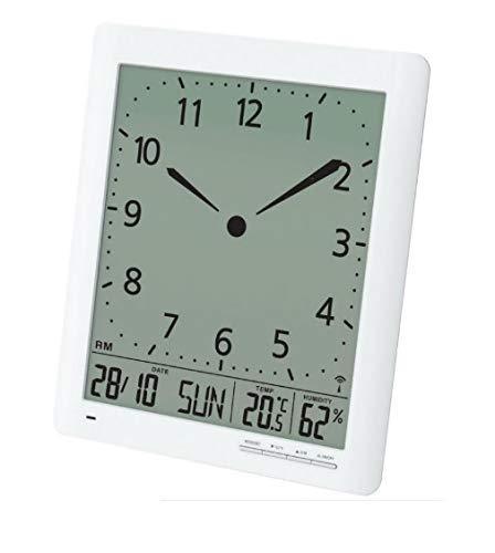 Franklin CL-1 Large Format 10" Atomic Digital-Analog Wall Clock with Day/Date, Temperature and Humidity - LeoForward Australia