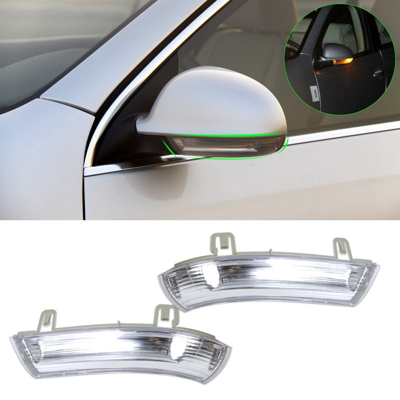beler 2pcs Left Right Side Mirror Indicator Turn Signal Light Lamp Fit for VW Golf GTI Jetta MK5 Passat Rabbit Eos Left & Right Side - LeoForward Australia