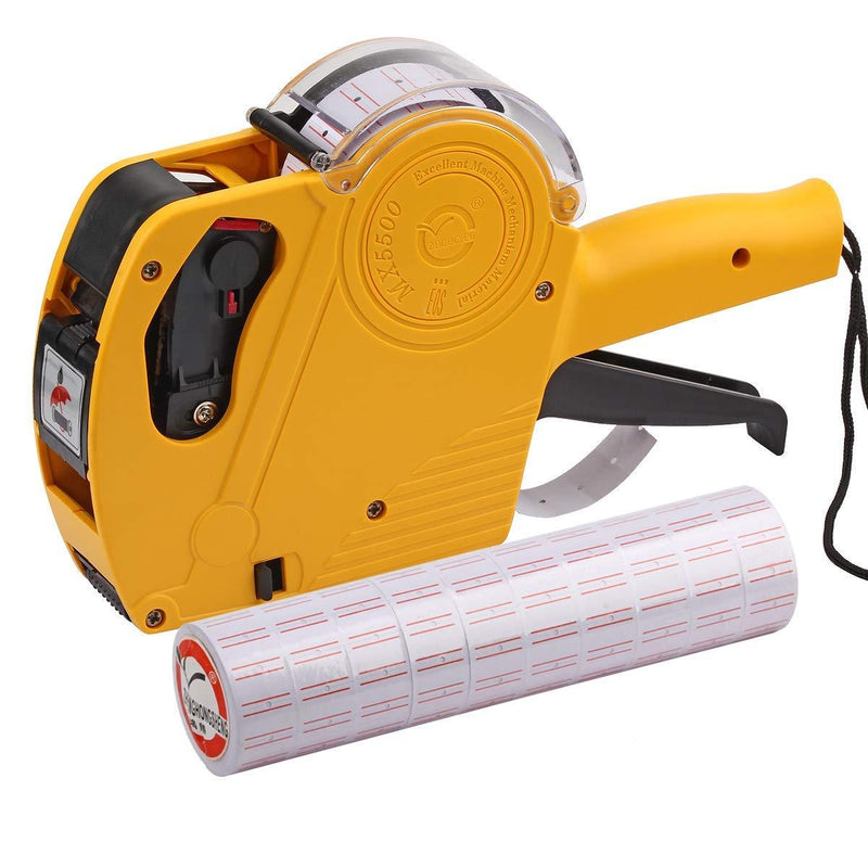 ASIBT MX5500 EOS Yellow 8 Digits Pricing Gun Kit with 7,000 Labels & Spare Ink - LeoForward Australia