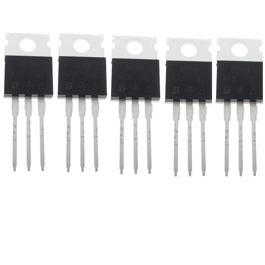 5 Pcs TO-220 IRF740 N-Channel Power MOSFET 400V - 0.48 ohm - 10 A - TO-220 - LeoForward Australia