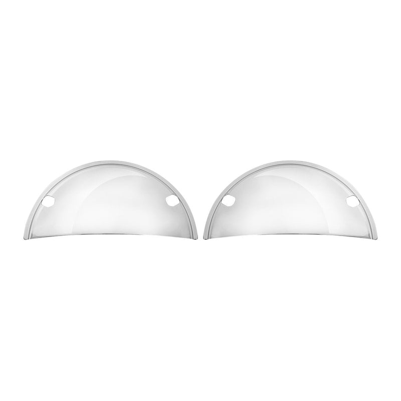  [AUSTRALIA] - KNS Accessories 70530 Headlight Cover (5 3/4" Chrome Half Moon ) 5-3/4"
