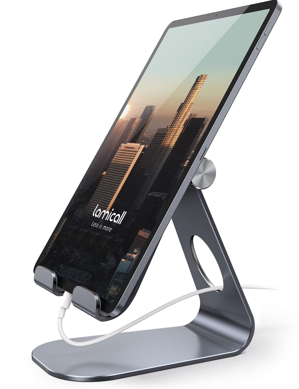  [AUSTRALIA] - Tablet Stand Adjustable, Lamicall Tablet Stand : Desktop Stand Holder Dock Suitable to New iPad 2017 Pro 9.7, 10.5, Air Mini 2 3 4, Kindle, Nexus, Accessories, Tab, E-Reader, (4-13 inch) - Gray