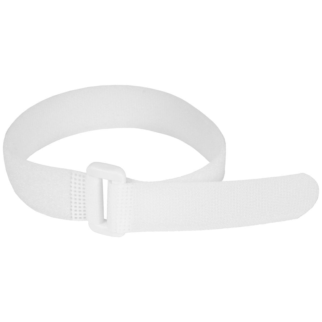  [AUSTRALIA] - Reusable Cinch Straps 1" x 12" - 12 Pack, Multipurpose Quality Hook and Loop Securing Straps (White) - Plus 2 Free Bonus Reusable Cable Ties 1" x 12" White