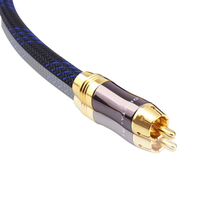 KUYIOHIFI Dual Shielded (OD 8.0mm) RCA Male to RCA Male subwoofer Cable (2 Feet) 2 Feet - LeoForward Australia