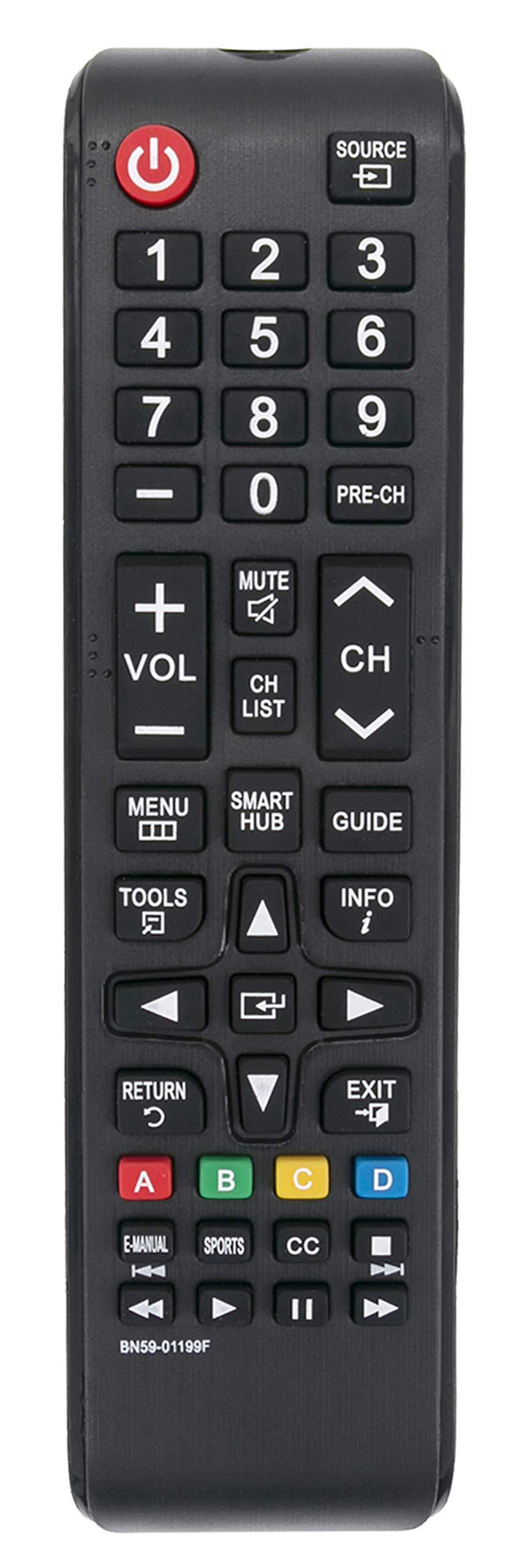 New BN59-01199F Replaced Remote Compatible with Samsung TV UN32J4500AF UN43JU640DF UN48J5200AF UN50J520DAF UN65JU640 UN60J6200AF UN60J620DAF UN60JU6400F UN32J525DAF UN40J6200AF UN48J5200AF - LeoForward Australia