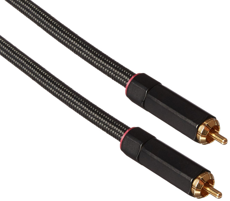 Monoprice Onix Series Digital Coaxial Audio/Video RCA Subwoofer CL2 Rated Cable, RG-6/U 75-ohm 25ft Black 25 Feet - LeoForward Australia