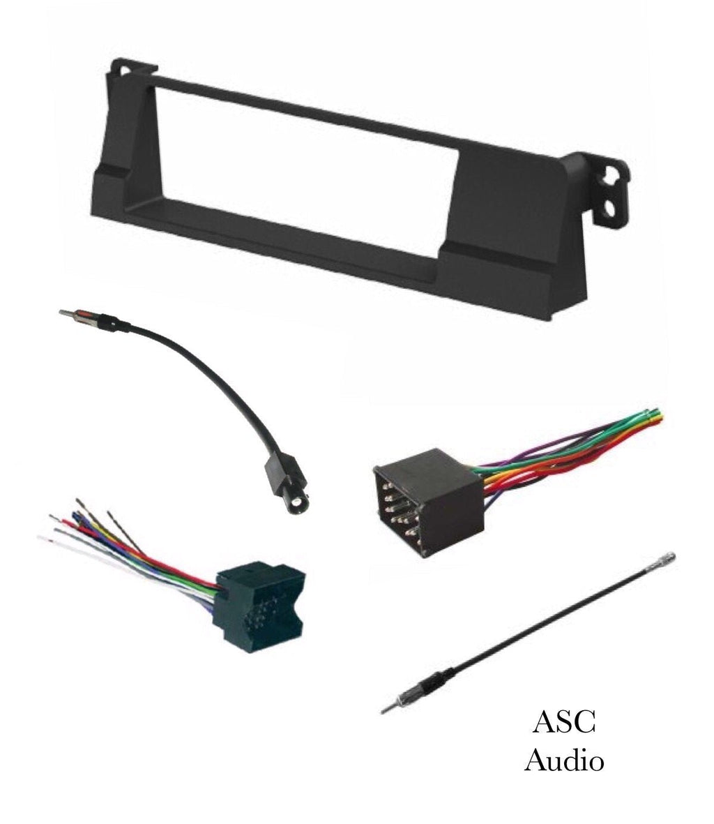 ASC Car Stereo Install Dash Kit, Wire Harness, and Antenna Adapter for installing a Single Din Aftermarket Radio for 1999 2000 2001 2002 2003 2004 2005 BMW E46 318 323 325 328 330 - LeoForward Australia