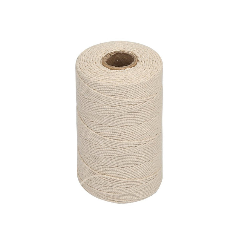  [AUSTRALIA] - Vivifying 656 Feet 3Ply Cotton Bakers Twine, Food Safe Cooking String for Tying Meat, Making Sausage(Beige) 656Feet-Beige