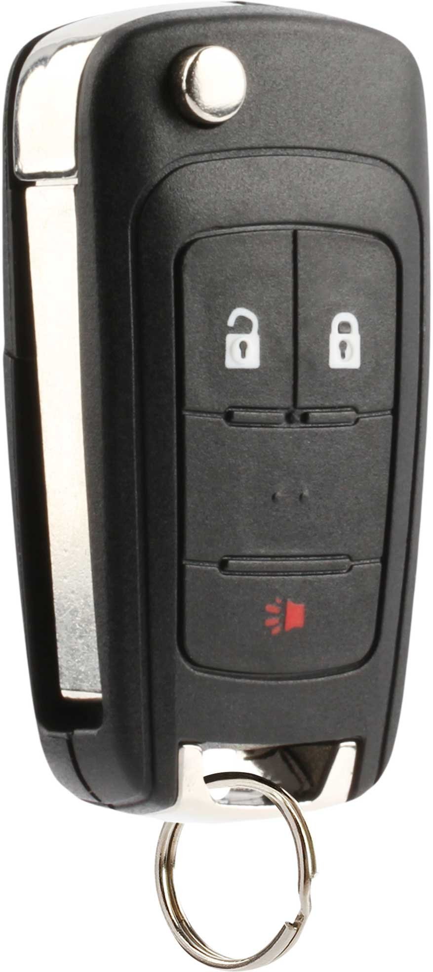  [AUSTRALIA] - Key Fob Keyless Entry Remote Flip Shell Case & Pad fits Chevy 2010-2017 Equinox / 2012-2017 Sonic/GMC 2010-2017 Terrain g-512-3b-flip-case
