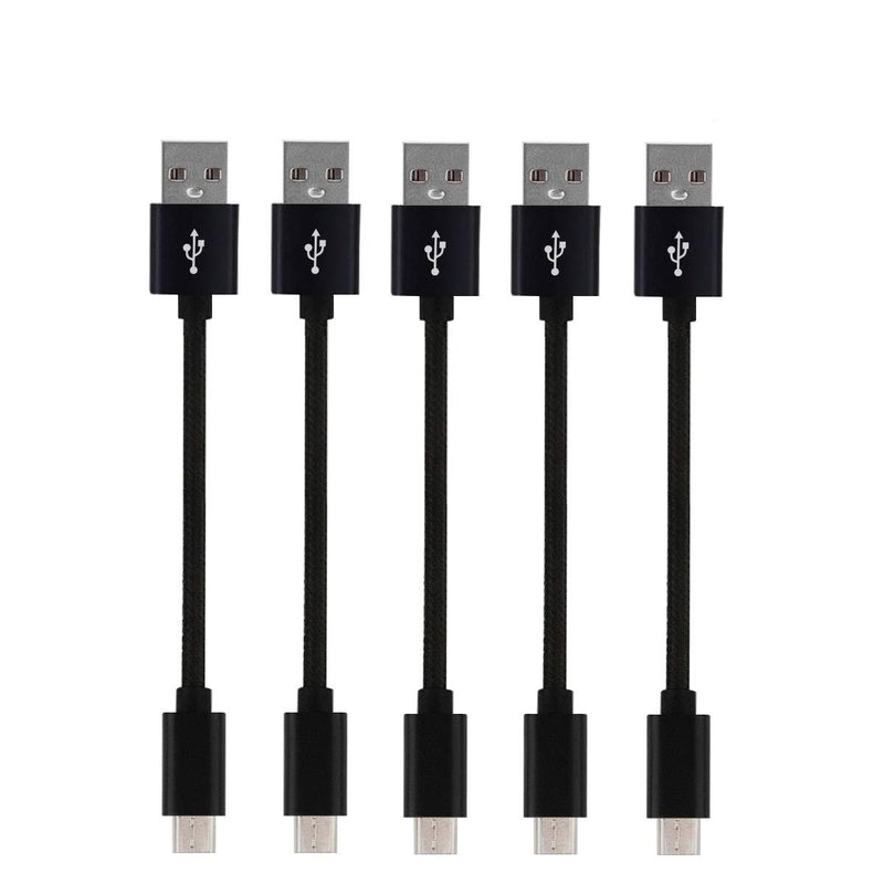 Short Micro USB Cable, DETHINTON [5 Pack 8 inches] Short Nylon Braided High Speed USB to Micro USB Charging Cables for Tablets and Many Other Android Devices – Black - LeoForward Australia