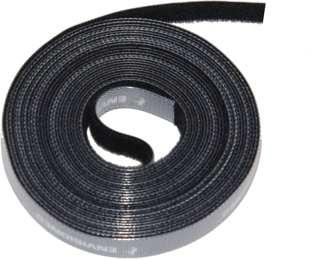  [AUSTRALIA] - Reusable Cable Ties 1/2" x 16' Roll for Cable Management and Organizing Cords (Black) Black Roll 16'