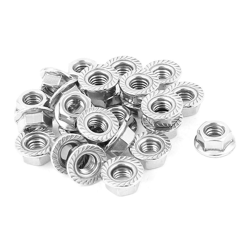  [AUSTRALIA] - M6 x 1mm Thread 304 Stainless Steel Serrated Flange Metric Hex Lock Nuts 26PCS M6（26pcs）