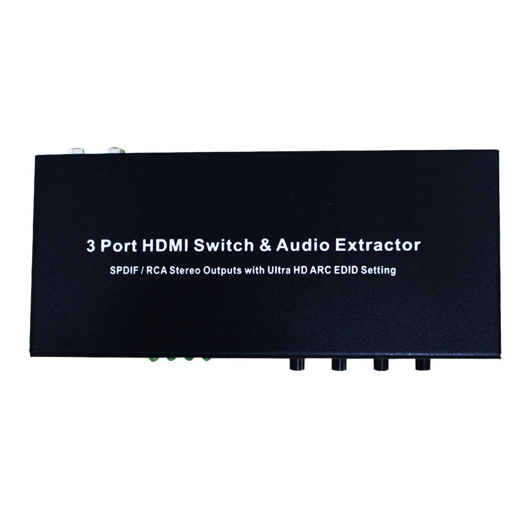  [AUSTRALIA] - 3port HDMI to HDMI+Audio (SPDIF+L/R),3 Port Switch HDMI Audio Extractor SPDIF/RCA Stereo Outputs Whith Oltra HD ARC EDID Setting