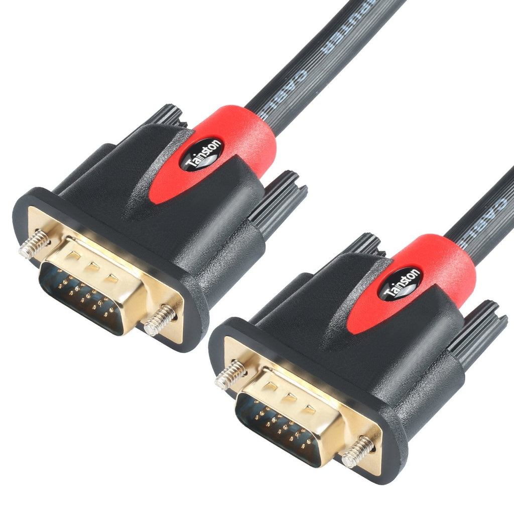 Tainston VGA to VGA Cable HD15 Monitor Cable with Ferrites Male to Male-25 Feet 25 Feet - LeoForward Australia