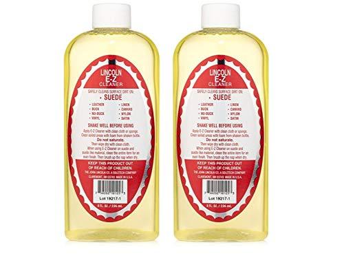  [AUSTRALIA] - Lincoln E-Z Cleaner Suede Nubuck Satin Leather Nylon Fabric Shoe Cleaner 8 oz. (Pack of 2) 8 Oz (Pack of 2)