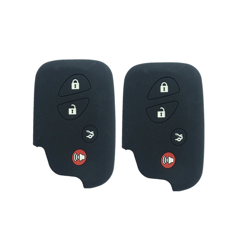  [AUSTRALIA] - A Pair Black Key Fob Case Cover Jacket Keyless Remote Smart Key Fob Skin Clicker Case Skin Cover for Lexus GS430 GS300 IS350 IS250 A Pair Black