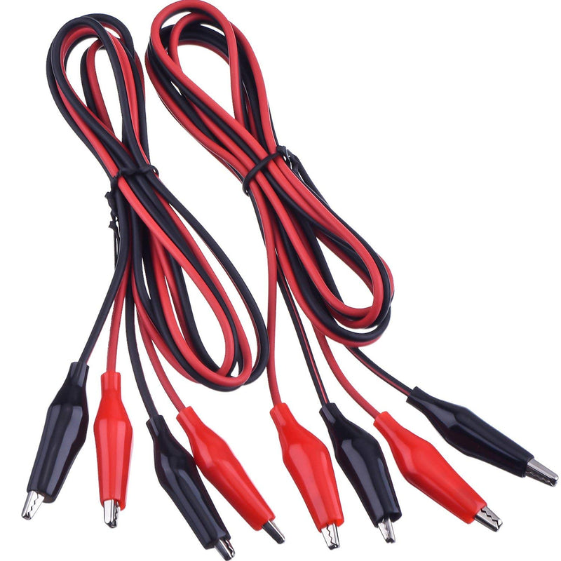  [AUSTRALIA] - eBoot 2 Groups 1M Test Leads Set with Alligator Clips Double-ended Jumper Wires (2 Groups)