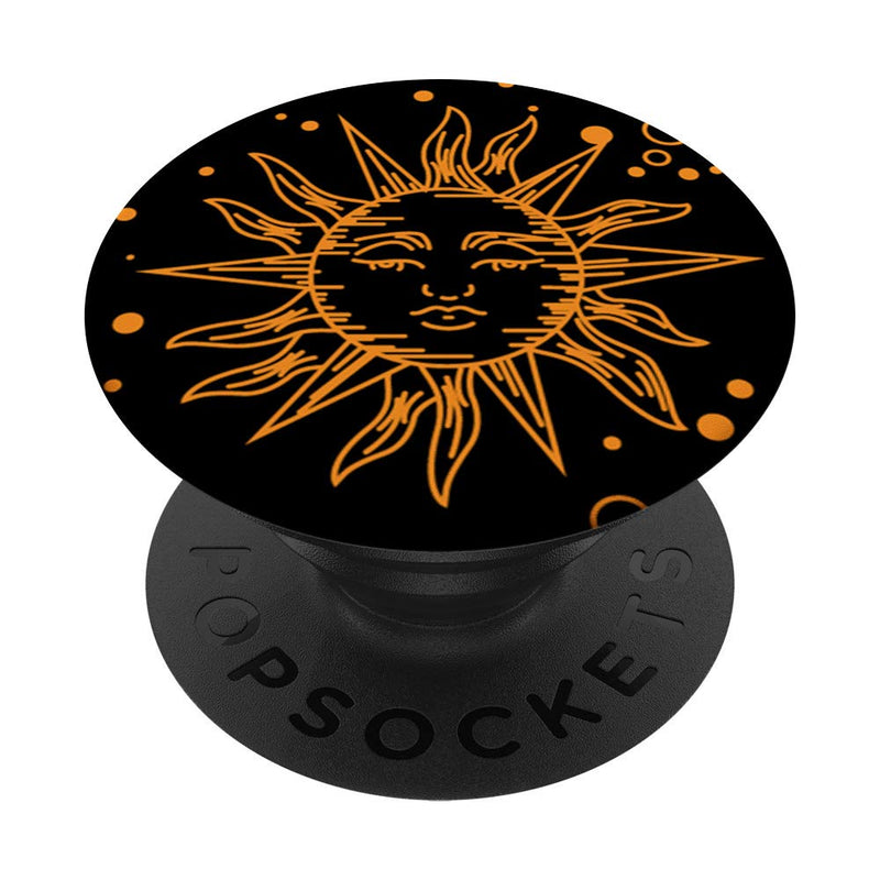  [AUSTRALIA] - Neil deGrasse Tyson Sun Ilustration PopSockets Stand for Smartphones and Tablets PopSockets PopGrip: Swappable Grip for Phones & Tablets Black