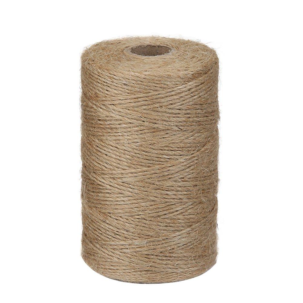  [AUSTRALIA] - Vivifying 656 Feet Natural Jute Twine, Biodegradable 2Ply Garden Twine for Photos, Gifts, Crafts (Brown)