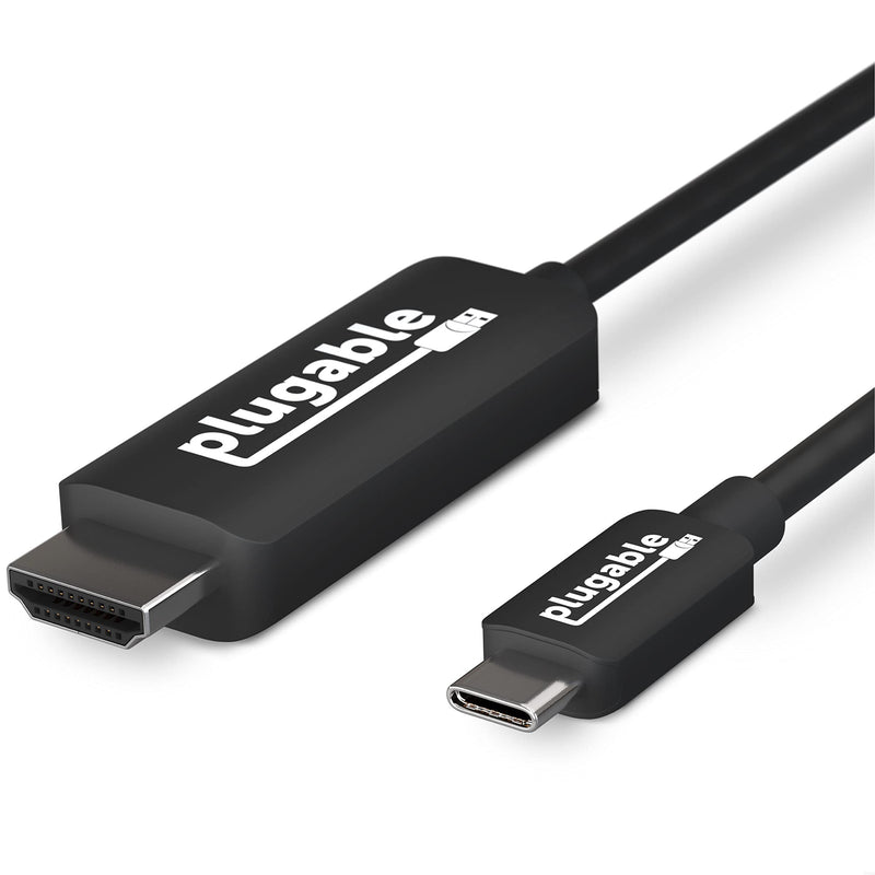 [AUSTRALIA] - Plugable USB C to HDMI Cable 6ft - Connect USB-C, Thunderbolt 3, Thunderbolt 4 or USB4 Laptops to HDMI Displays up to 4K@60Hz - Compatible with Mac and Windows, HDMI 2.0, 1.8m