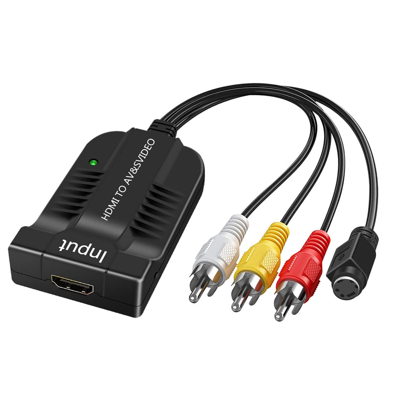  [AUSTRALIA] - HDSUNWSTD 1080p HDMI to Male AV/S Video Adapter S-Video,HDMI2AV+S CVBS Video Converter, HDMI to Male AV&S Video RCA HDMI2AV Converter 1080P HD Video Converter Box High Definition Multimedia