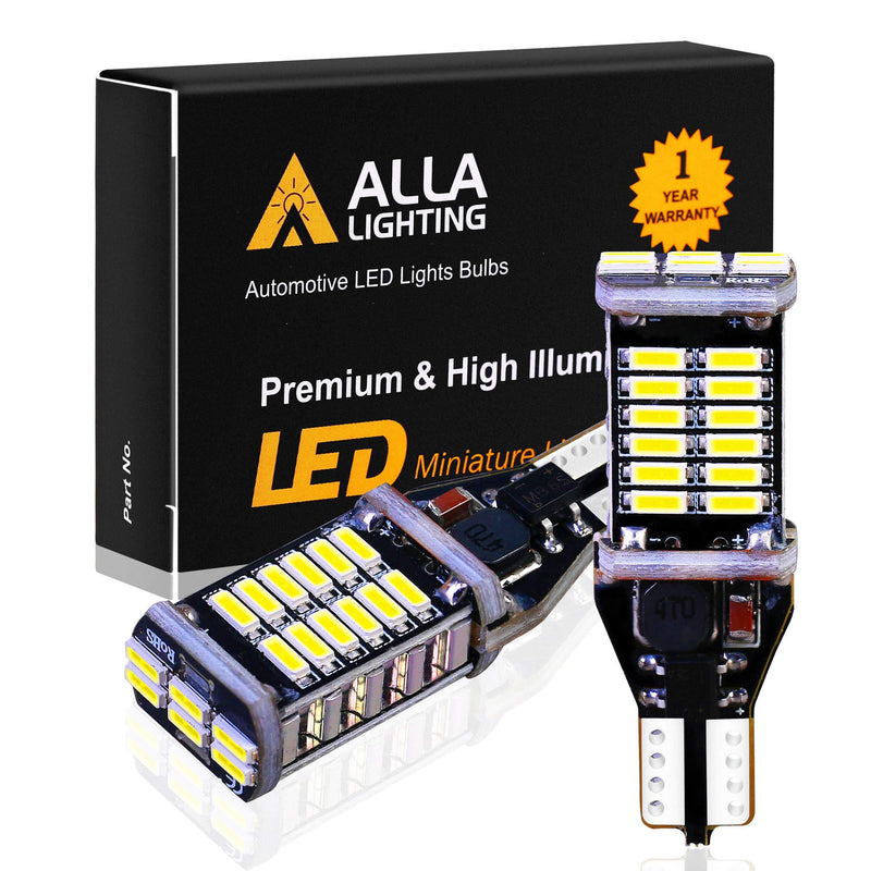 Alla Lighting 912 921 LED Reverse Light Bulbs Extremely Super Bright 4014 30-SMD CANBUS 921 LED Bulbs RV T15 T10 906 W16W Back up, Cargo Lights Replacement, 6000K Xenon White - LeoForward Australia