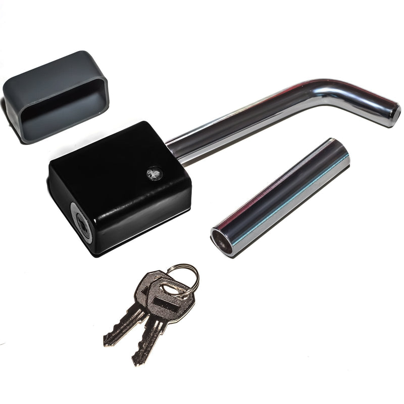  [AUSTRALIA] - Hitch Lock Pin Trailer Accessories - Best for Receiver Locking RV Truck Tow Locks - Heavy Duty 1/2" & 5/8" Swivel Head w/ Class I-V Adapter - Security Lockable Universal Coupler Tongue Ball Devices