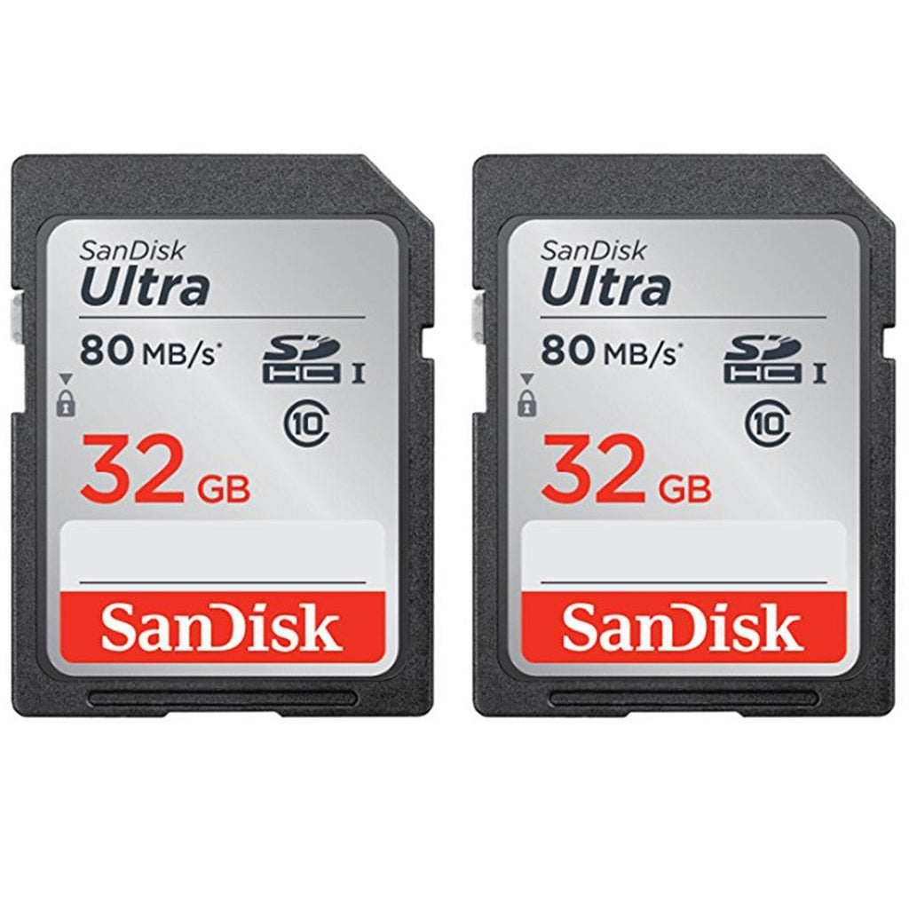 Calumet Sandisk Ultra SDHC 32GB 80MB/S C10 Flash Memory Card (SDSDUNC-032G-AN6IN) 2 Pack 32 GB Standard Packaging - LeoForward Australia
