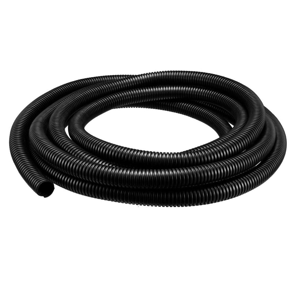  [AUSTRALIA] - YXQ Split Wire Loom Black 25 Ft 3/4-inch ID Polyethylene Bellows Pipe Preservative Flexible Tube for Electric Conduit Liquid 21mm ID 7.62M