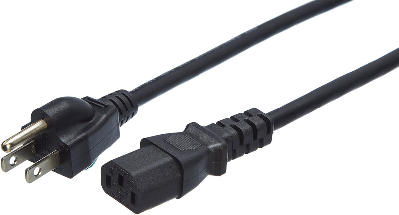 Amazon Basics Computer Monitor TV Replacement Power Cord - 12-Foot, Black 12' 1-Pack - LeoForward Australia