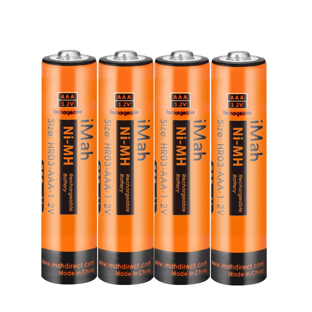  [AUSTRALIA] - 4-Pack iMah 1.2V 750mAh Ni-MH AAA Rechargeable Battery for Panasonic Cordless Phones Also Compatible with BK40AAABU HHR-55AAABU HHR-65AAABU HHR-75AAA/B HHR-4DPA/4B BK30AAABU BT205662 and Solar Lights