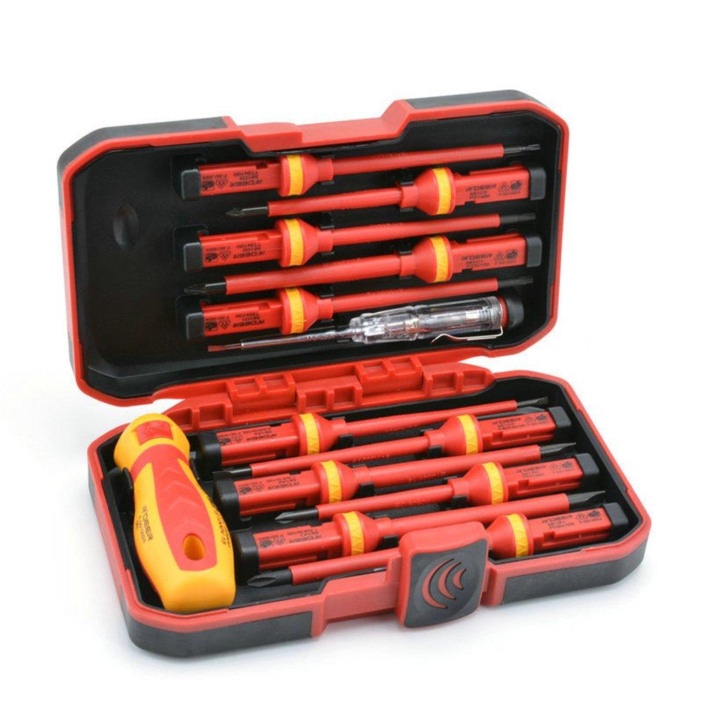  [AUSTRALIA] - RDEER 1000V Insulated Screwdriver Set CR-V Magnetic Phillips Slotted Pozidriv Torx Screwdriver