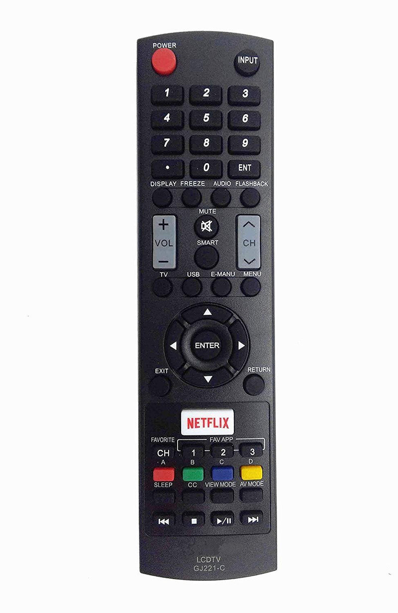 Smartby New Sharp GJ221-C Remote Control Work for Sharp LED HDTV LC-32LE653U LC-40LE653U LC-43LE653U LC-48LE653U LC-55LE653U LC-65LE645U LC-65LE653U LC-65LE654U - LeoForward Australia