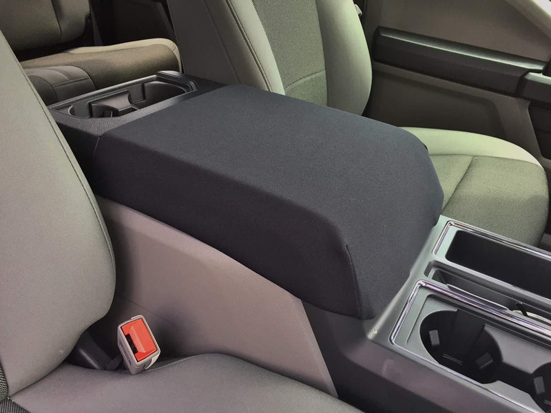  [AUSTRALIA] - Auto Console Covers- Center Console Armrest Lid Cover Waterproof Neoprene Fabric. Compatible with The 2015-2020 Ford F-350. The Console Cover is not Sold or Created by Ford Motor Co. (Black) Black