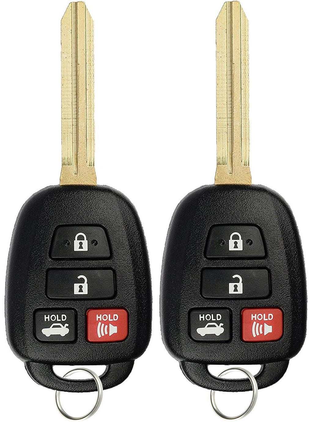  [AUSTRALIA] - KeylessOption Keyless Entry Remote Car Fob Ignition Key for Toyota Camry with G Chip HYQ12BDM (Pack of 2)