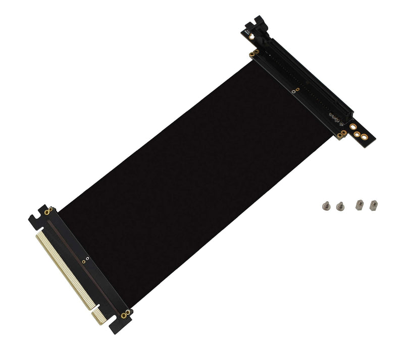  [AUSTRALIA] - EZDIY-FAB New PCI Express 16x Flexible Cable Extension Port Adapters, High Speed PCIE Riser Cable 90 Degrees, Fit with FD R6 Case -20cm 20cm