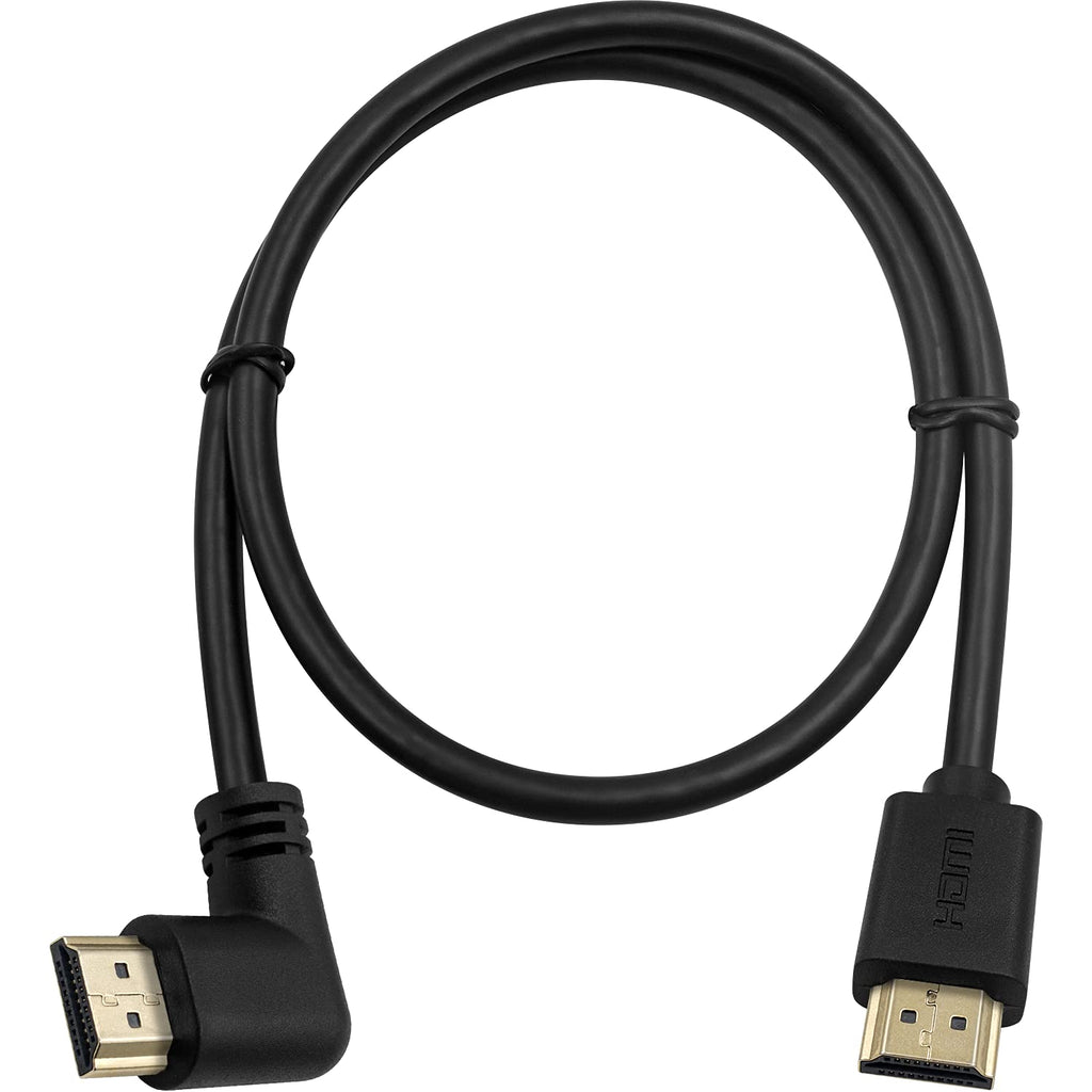 Poyiccot HDMI 2.0 Male to Male Cable 90 Degree, 2 Feet / 60cm Gold Plated High Speed HDMI Male to Male Right Angle Cable 60Hz, 4K 2K (M/M Right) - LeoForward Australia