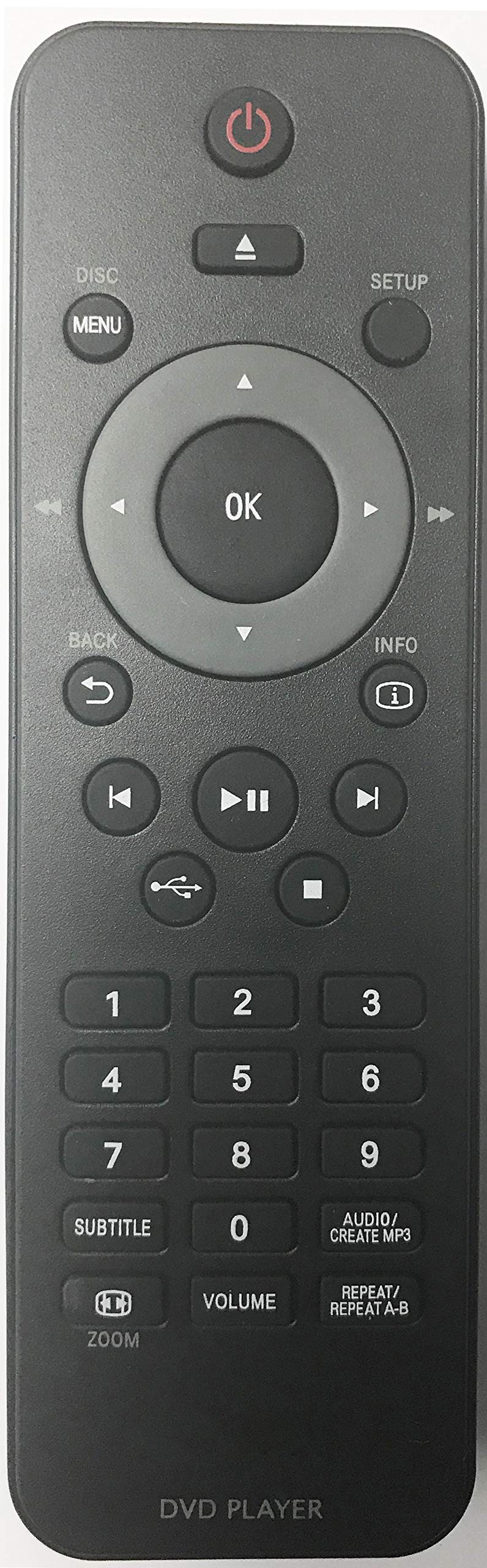 Smartby Remote Control Compatible with Philips DVD DVP3962, DVP3980, DVP3982, 242254901929,996510010476 - LeoForward Australia