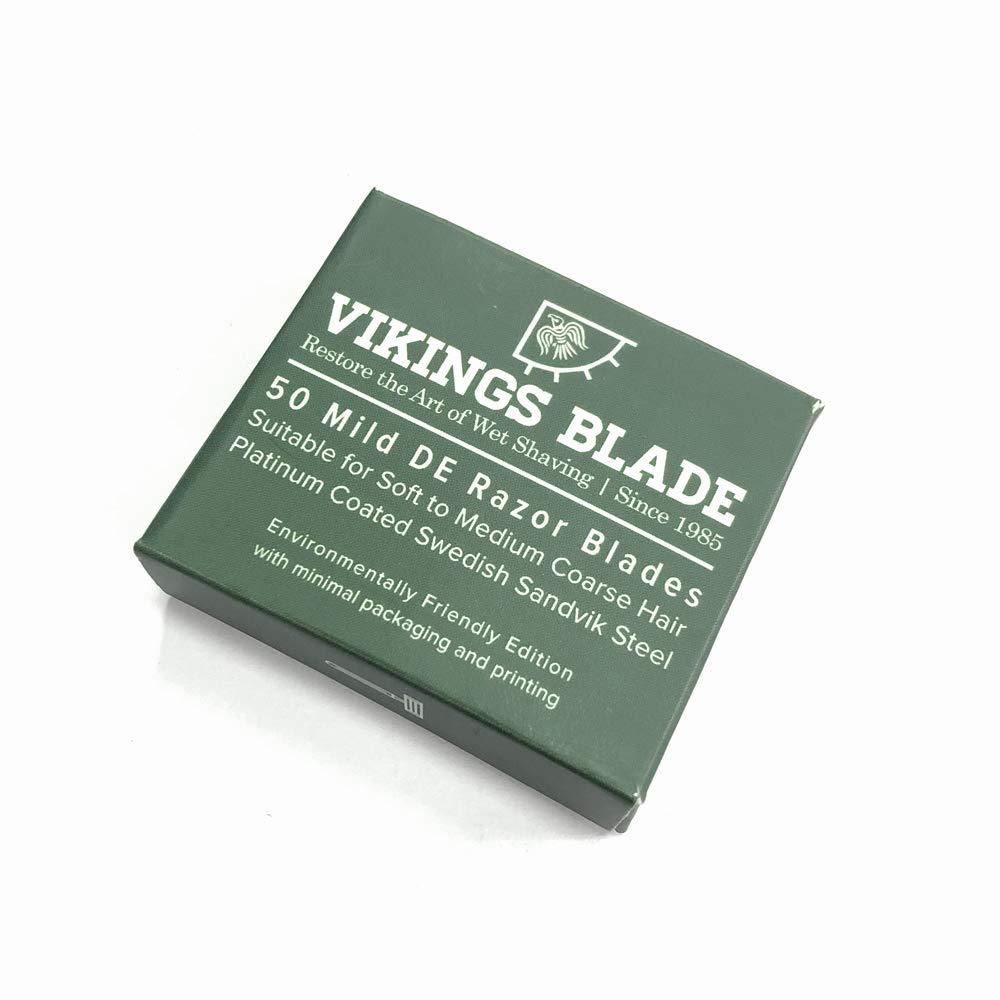 VIKINGS BLADE Swedish Steel Replacement Razor Blades, 50 Pack (9 to 12 months supply), Mild & Safe - LeoForward Australia