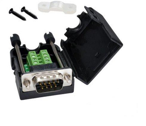 EZSync Male D-Sub DB9 to Screw Terminal Block Adapter Kit, solderless, 2X Pack, COM9 Male, Thumb Screw, EZSync901 - LeoForward Australia