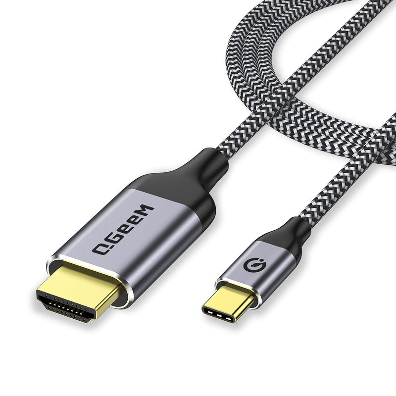 QGeeM USB C to HDMI Cable Adapter,QGeeM 6ft Braided 4K@60Hz Cable Adapter(Thunderbolt 3 Compatible) Compatible with iPad Pro,MacBook Pro 2018 iMac, Pixel,Galaxy S9 Note9 S8 Surface Book hdmi USB-c 6 ft - LeoForward Australia