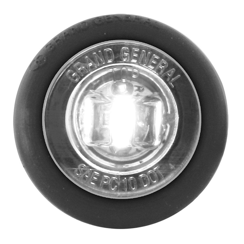  [AUSTRALIA] - GG Grand General 75204 1-1/4” Dual Function Mini Push-in Wide Angle LED Light for Trucks, Towing, Trailers, ATVs, UTVs, RVs White/Clear w/Grommet