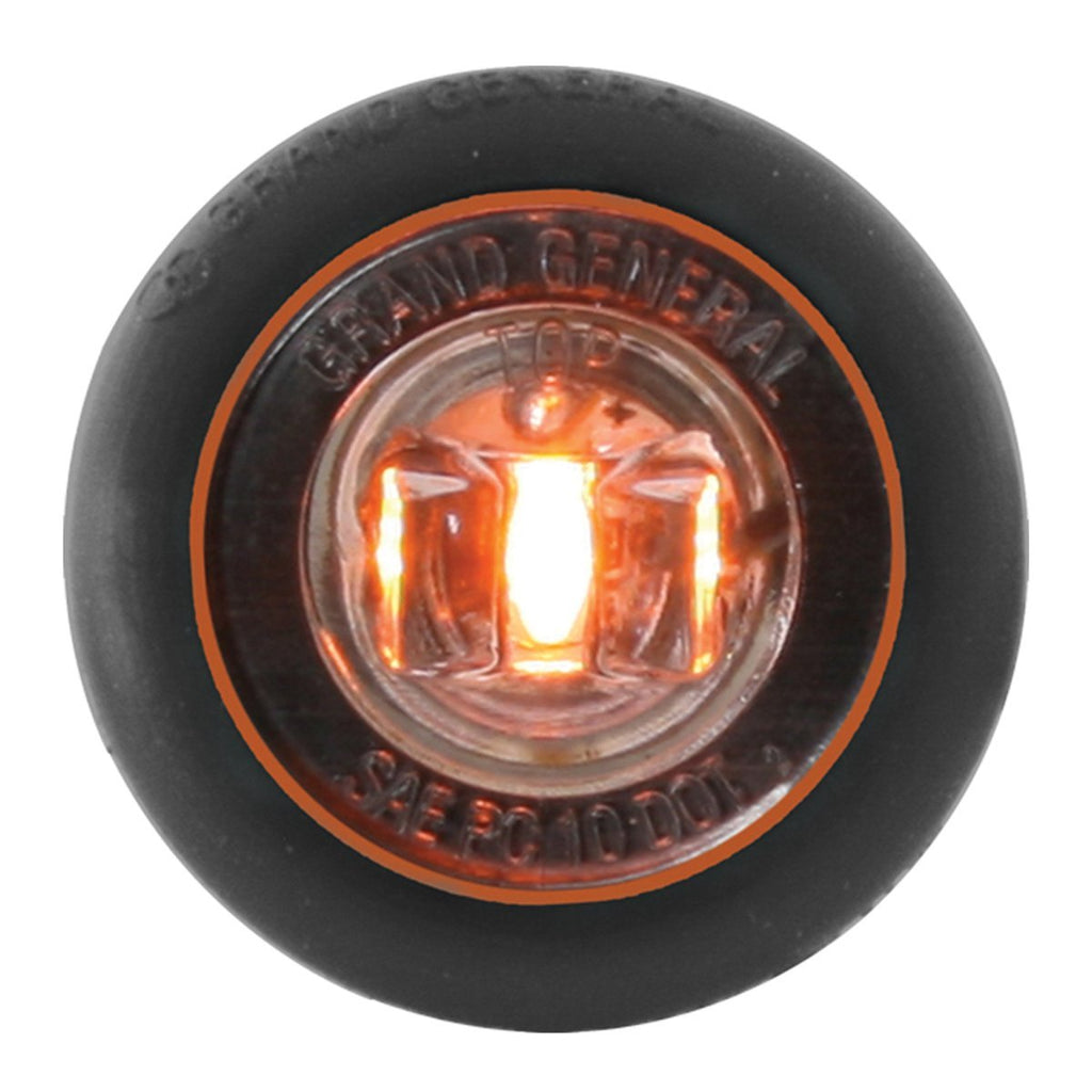  [AUSTRALIA] - GG Grand General 75201 1-1/4” Dual Function Mini Push-in Wide Angle LED Light for Trucks, Towing, Trailers, ATVs, UTVs, RVs Amber/Clear w/Grommet