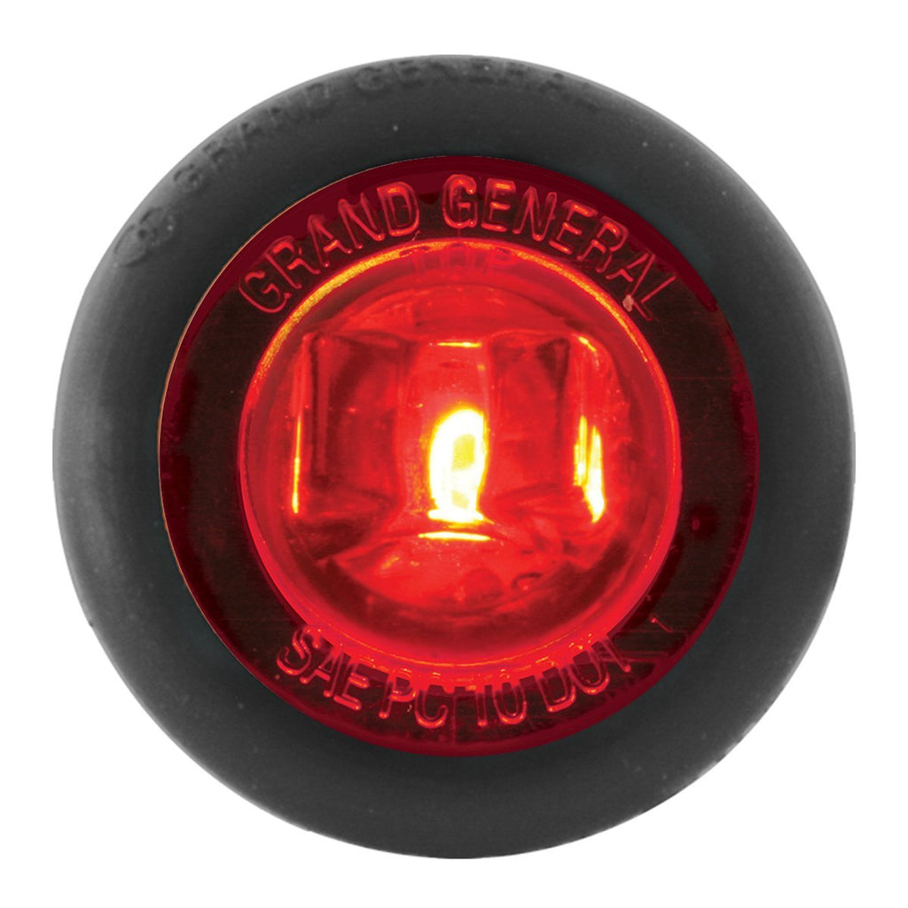  [AUSTRALIA] - GG Grand General 75202 1-1/4” Dual Function Mini Push-in Wide Angle LED Light for Trucks, Towing, Trailers, ATVs, UTVs, RVs,Red/Red Red/Red w/Grommet
